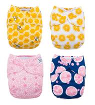 Pacote com 4 fraldas de bolso Nora's Nursery Cloth à prova d'água