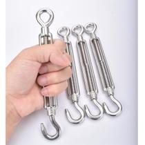 Pacote com 4 ganchos e olhos em aço inoxidável 304 com tensor Alele M8