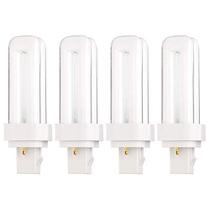 (Pacote com 4) Lâmpada CFL KOR 13W 4100K GX23-2 Base Cool White