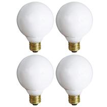 (Pacote com 4) Lâmpada incandescente G25 25W 2700K E26 regulável
