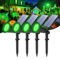 Pacote com 4 lâmpadas solares Landscape Spot Lights T-SUNUS Halloween Green