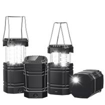 Pacote com 4 lanternas solares de acampamento Roxicosly com bateria de 1600mAh