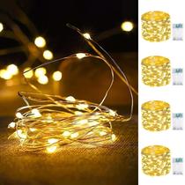 Pacote com 4 LEDs Fairy Lights EXF, operado por bateria, 16m e 50 LEDs
