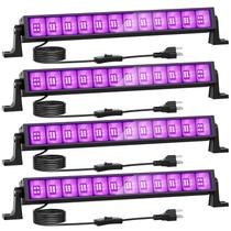 Pacote com 4 luzes negras Onforu de 42 W, cabo de 1,5 m, 110 V