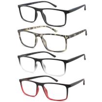 Pacote com 4 óculos de leitura Cyangander Anti Blue Light +2,75x