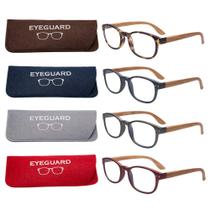 Pacote com 4 óculos de leitura EYEGUARD com bloqueio de luz azul Pacote com 4 óculos de leitura EYEGUARD com bloqueio de luz azul