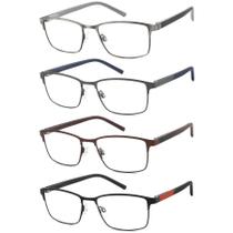 Pacote com 4 óculos de leitura mrbobmslee para homens com bloqueio de luz azul