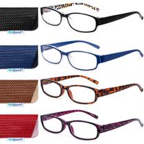 Pacote com 4 óculos femininos de leitura com luz azul EYEGUARD 2.75 Pacote com 4 óculos femininos de leitura com luz azul EYEGUARD 2.75