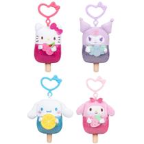 Pacote com 4 picolés Hello Kitty and Friends Clip-On Plush