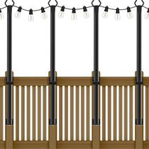 Pacote com 4 postes de luz de corda externos NUERPO 1,5 m de metal