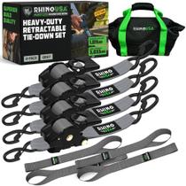 Pacote com 4 pulseiras de carga Rhino USA Ratchet, 5 cm x 3 m, 3033 lb