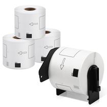 Pacote com 4 rolos de etiquetas MarkDomain DK-1202 compatíveis com 62 x 100 mm