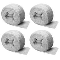 Pacote com 4 rolos de lã de aço 000 Shineboc 1 m x 4 m