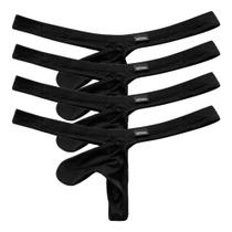 Pacote com 4 roupas íntimas tanga para homens COMLIFE Breathable Ice Silk Pacote com 4 roupas íntimas tanga para homens COMLIFE Breathable Ice Silk