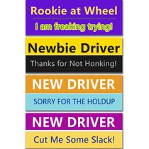 Pacote com 4 sinais magnéticos refletivos LogFaadCoi 'New Driver'