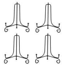 (pacote com 4) Suporte de exposição de ferro Artliving Black Easel Plate Holder