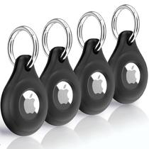 Pacote com 4 suportes Airtag para Apple Airtag Premium Black Silicone