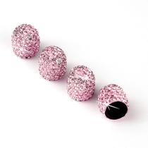 Pacote com 4 tampas de haste de válvula JUSTTOP Crystal Rhinestone - rosa