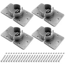 Pacote com 4 unidades de aço de alta segurança Puck Lock and Hasp QWORK Pacote com 4 unidades de aço de alta segurança Puck Lock and Hasp QWORK