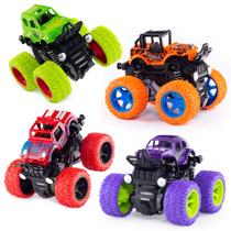 Pacote com 4 unidades Toy Monster Truck Lonandy Friction Powered Push and Go Pacote com 4 unidades Toy Monster Truck Lonandy Friction Powered Push and Go