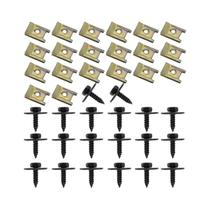 Pacote Com 40 Clips Metálicos Em U Para Modificação De Carros, Parafuso De Base Para Proteção De