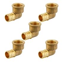 (Pacote com 5) Adaptador de cotovelo NPT com rosca fêmea EFIELD Pex 3/4 x 3/4 (Pacote com 5) Adaptador de cotovelo NPT com rosca fêmea EFIELD Pex 3/4 x 3/4