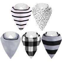 Pacote com 5 babadores de babar macios ajustáveis para adultos Janmercy, 28 x 28 cm