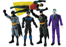 Pacote com 5 bonecos de ação DC de 6 polegadas com Joker Batman Robin Nightwing