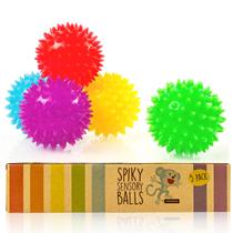 Pacote com 5 Brinquedos Spiky Sensory Balls Squeezy and Bouncy Fidget Pacote com 5 Brinquedos Spiky Sensory Balls Squeezy and Bouncy Fidget