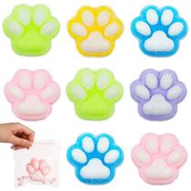 Pacote com 5 brinquedos Squishy Cat Paw Squeeze para aliviar o estresse para crianças