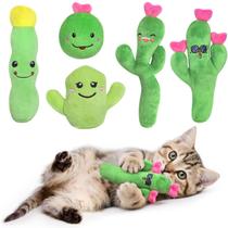 Pacote com 5 Catnip Toys Otunrues Cactus para gatos domésticos Pacote com 5 Catnip Toys Otunrues Cactus para gatos domésticos
