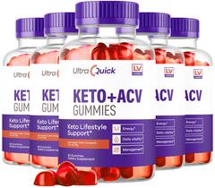 (Pacote com 5) Gomas Ultra Quick Keto ACV, 300 gomas por 5 meses