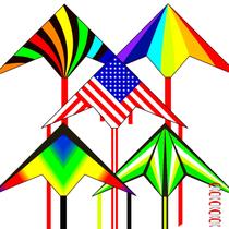 Pacote com 5 Kite Ynanimery Delta Multicolor para crianças e adultos Pacote com 5 Kite Ynanimery Delta Multicolor para crianças e adultos