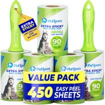 Pacote com 5 Lint Roller PetLovers Extra Sticky com 450 folhas
