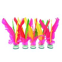 Pacote com 5 penas coloridas Baitaihem Kick Shuttlecock Jianzi
