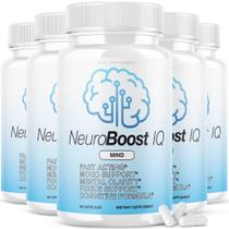 (Pacote com 5) Pílulas cerebrais do suplemento Neuro Boost IQ 300 cápsulas