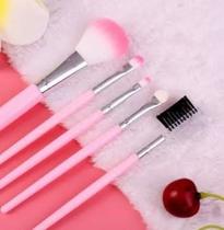 Pacote com 5 pincéis femininos para maquiagens multiuso liso para mulheres cabo estilo simples