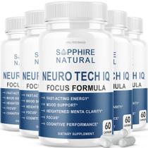 (Pacote com 5) Suplemento cerebral Neuro Tech IQ Neurotech 300 cápsulas