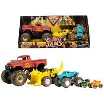 Pacote com 5 Toy Monster Jam Country Jams com 5 caminhões para crianças a partir de 3 anos Pacote com 5 Toy Monster Jam Country Jams com 5 caminhões para crianças a partir de 3 anos