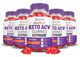 (Pacote com 5) Ultra Quick Keto ACV Gummies Extreme 2000 mg veganas