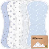 Pacote com 5 unidades de algodão orgânico Burp Cloths KeaBabies