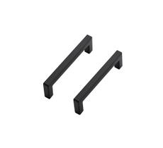 Pacote com 5 unidades de gabinete em liga de zinco preto fosco com alças de 9 cm Pacote com 5 unidades de gabinete em liga de zinco preto fosco com alças de 9 cm