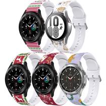 Pacote com 5 unidades de silicone Watch Band GrTrees para Galaxy Watch 4-7 Pacote com 5 unidades de silicone Watch Band GrTrees para Galaxy Watch 4-7