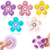 Pacote com 5 unidades do Fidget Spinner FIGROL Glitter Liquid Sensory