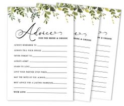 Pacote com 50 Cartões de Conselhos Greenery, Desejos para os Noivos, Jogo de Casamento 13x18 cm - Inkdotpot Pacote com 50 Cartões de Conselhos Greenery, Desejos para os Noivos, Jogo de Casamento 13x18 cm - Inkdotpot