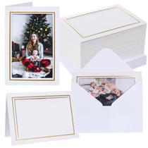 Pacote com 50 cartões de moldura fotográfica Litpoetic 4x6 com envelopes