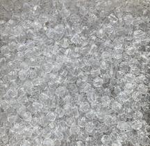 Pacote com 50 contas sextavadas 8mm cristal transparente