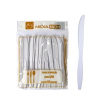 Pacote com 50 Facas Descartáveis Brancas - Ideal para Catering e Food Trucks