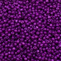 Pacote com 50 gramas miçangão roxo leitoso