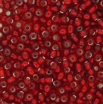 Pacote com 50 gramas miçangão vermelho cristal Pacote com 50 gramas miçangão vermelho cristal